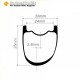 Aro de Carbono Ultraligero 650B 35x30mm Asimétrico Tubeless para Rueda de Gravel Aro de Carbono Ultraligero 650B 35x30mm Asimétrico Tubeless para Rueda de Gravel